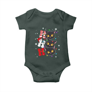 Funny Christmas Black Cat Triple Ho Baby Onesie TS11 Print Your Wear