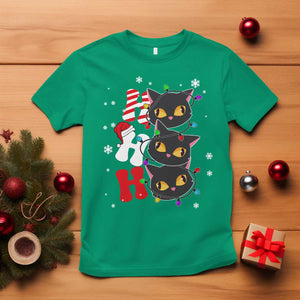 Funny Christmas Black Cat Triple Ho T Shirt TS11 Irish Green Print Your Wear