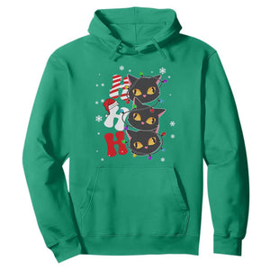 Funny Christmas Black Cat Triple Ho Hoodie TS11 Irish Green Print Your Wear