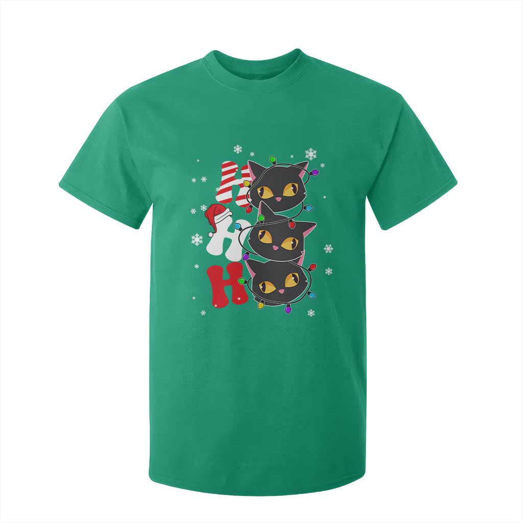 Funny Christmas Black Cat Triple Ho T Shirt For Kid TS11 Irish Green Print Your Wear