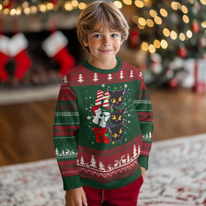 Funny Xmas Black Cat Triple Ho Ugly Christmas Sweater TS11 Christmas Print Your Wear