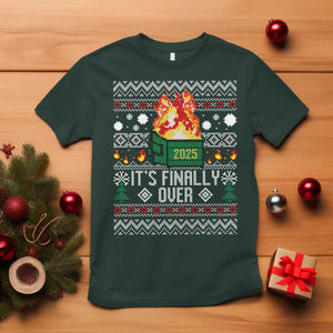 Funny Christmas Lil Dumpster Fire T Shirt It Is Finally Over 2025 TS11 Dark Forest Green Print Your Wear