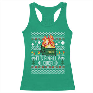Funny Christmas Lil Dumpster Fire Racerback Tank Top It Is Finally Over 2025 TS11 Irish Green Print Your Wear