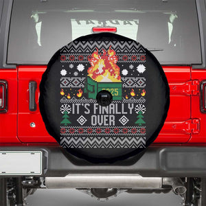 Funny Christmas Lil Dumpster Fire Spare Tire Cover It Is Finally Over 2025 TS11 Black Print Your Wear