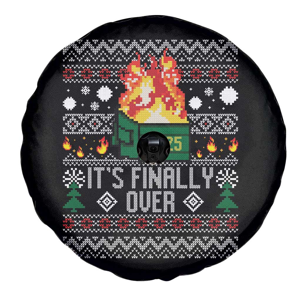 Funny Christmas Lil Dumpster Fire Spare Tire Cover It Is Finally Over 2025 TS11 Print Your Wear