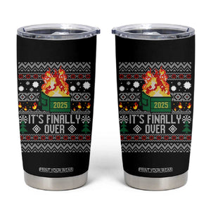 Funny Christmas Lil Dumpster Fire Tumbler Cup It Is Finally Over 2025 TS11 Black Print Your Wear