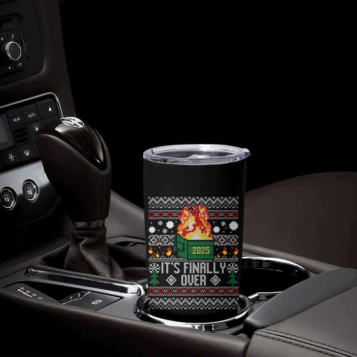 Funny Christmas Lil Dumpster Fire Tumbler Cup It Is Finally Over 2025 TS11 Print Your Wear