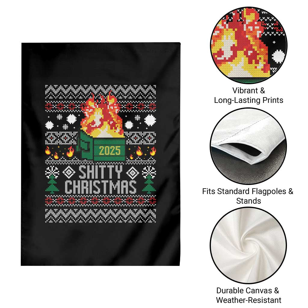 Funny Xmas Lil Dumpster Fire Garden Flag Shitty Christmas Festive Holiday TS11 Print Your Wear