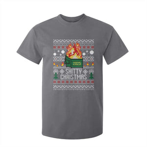 Funny Xmas Lil Dumpster Fire T Shirt For Kid Shitty Christmas Festive Holiday TS11 Charcoal Print Your Wear