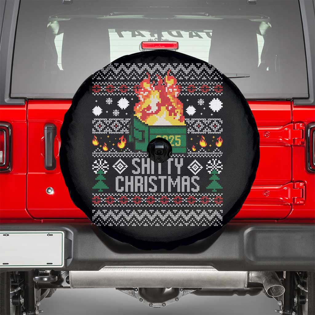 Funny Xmas Lil Dumpster Fire Spare Tire Cover Shitty Christmas Festive Holiday TS11 Black Print Your Wear