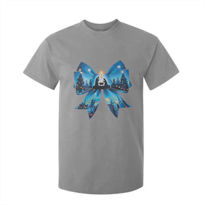 Jesus God Nativity Scene Coquette Bow Christmas T Shirt For Kid TS11 Sport Gray Print Your Wear