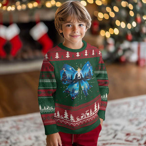 Jesus God Nativity Scene Coquette Bow Xmas Ugly Christmas Sweater TS11 Christmas Print Your Wear