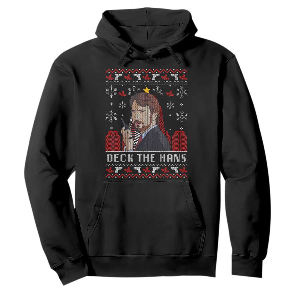 Funny Christmas Nakatomi Plaza Hoodie Deck The Hans TS11 Black Print Your Wear