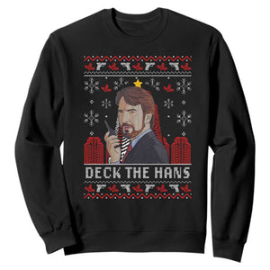 Funny Christmas Nakatomi Plaza Sweatshirt Deck The Hans TS11 Black Print Your Wear