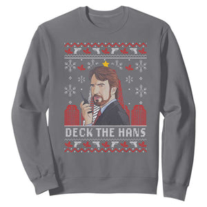 Funny Christmas Nakatomi Plaza Sweatshirt Deck The Hans TS11 Charcoal Print Your Wear