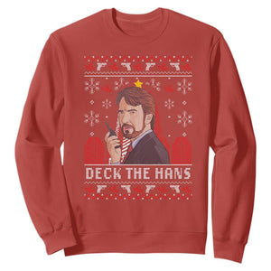 Funny Christmas Nakatomi Plaza Sweatshirt Deck The Hans TS11 Red Print Your Wear