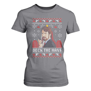 Funny Christmas Nakatomi Plaza T Shirt For Women Deck The Hans TS11 Charcoal Print Your Wear