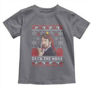 Funny Christmas Nakatomi Plaza Toddler T Shirt Deck The Hans TS11 Charcoal Print Your Wear