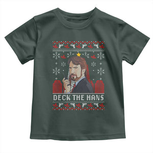 Funny Christmas Nakatomi Plaza Toddler T Shirt Deck The Hans TS11 Dark Forest Green Print Your Wear