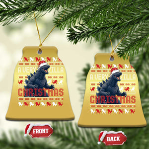 Funny Xmas Santa Godzilla Christmas Ornament A Very Godzilla Xmas Japanese Monster TS11 Bell Flake Gold Print Your Wear