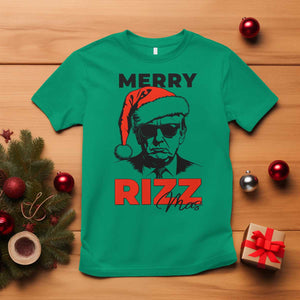 Funny Merry Rizzmas Trump T Shirt Christmas Santa Trump 2024 TS11 Irish Green Print Your Wear