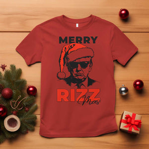 Funny Merry Rizzmas Trump T Shirt Christmas Santa Trump 2024 TS11 Red Print Your Wear
