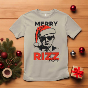 Funny Merry Rizzmas Trump T Shirt Christmas Santa Trump 2024 TS11 Sand Print Your Wear