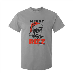 Funny Merry Rizzmas Trump T Shirt For Kid Christmas Santa Trump 2024 TS11 Sport Gray Print Your Wear