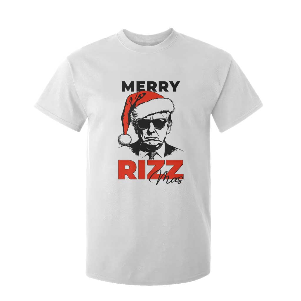 Funny Merry Rizzmas Trump T Shirt For Kid Christmas Santa Trump 2024 TS11 White Print Your Wear