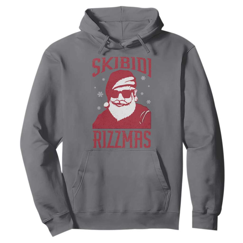 Funny Christmas Santa Hoodie Skibidi Rizzmas Vintage Charisma Rizz Santa Claus TS11 Charcoal Print Your Wear