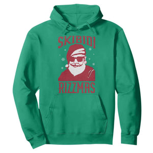 Funny Christmas Santa Hoodie Skibidi Rizzmas Vintage Charisma Rizz Santa Claus TS11 Irish Green Print Your Wear