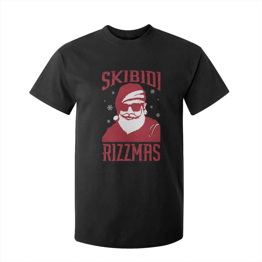 Funny Christmas Santa T Shirt For Kid Skibidi Rizzmas Vintage Charisma Rizz Santa Claus TS11 Black Print Your Wear