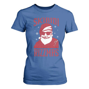 Funny Christmas Santa T Shirt For Women Skibidi Rizzmas Vintage Charisma Rizz Santa Claus TS11 Royal Blue Print Your Wear