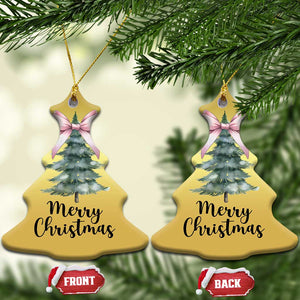 Funny Coquette Merry Xmas Christmas Ornament Pink Bow Xmas Tree TS11 Christmas Tree Gold Print Your Wear