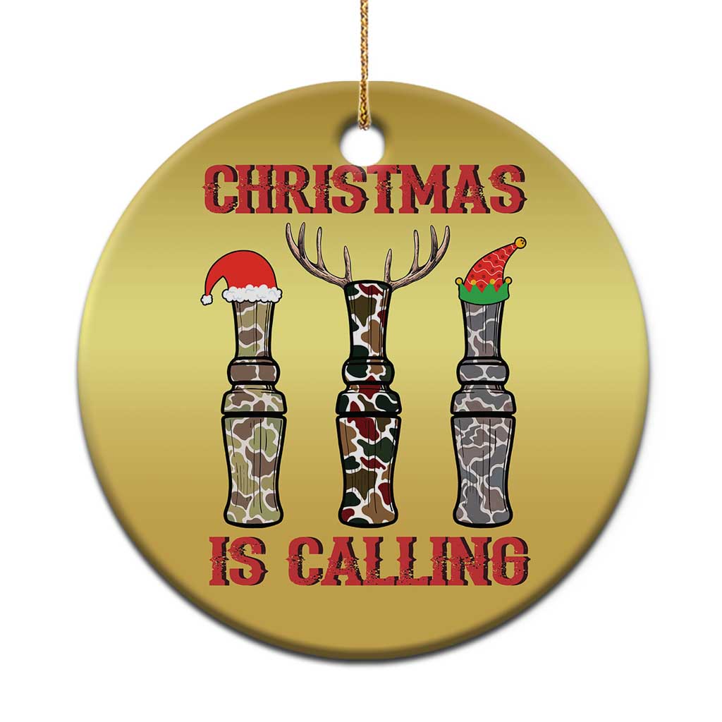 Funny Xmas Hunting Christmas Ornament Xmas Is Calling Camouflage Hunting Whistle TS11 Print Your Wear