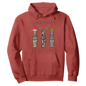 Funny Christmas Hunting Hoodie Christmas Is Calling Camouflage Hunting Whistle TS11 Red Print Your Wear