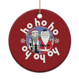 Funny Xmas Hanukkah Christmas Ornament Triple Ho Yo Santa Hebrew Snowflake Menorah TS11 Print Your Wear