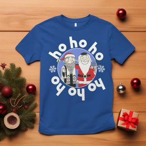 Funny Christmas Hanukkah T Shirt Triple Ho Yo Santa Hebrew Snowflake Menorah TS11 Royal Blue Print Your Wear
