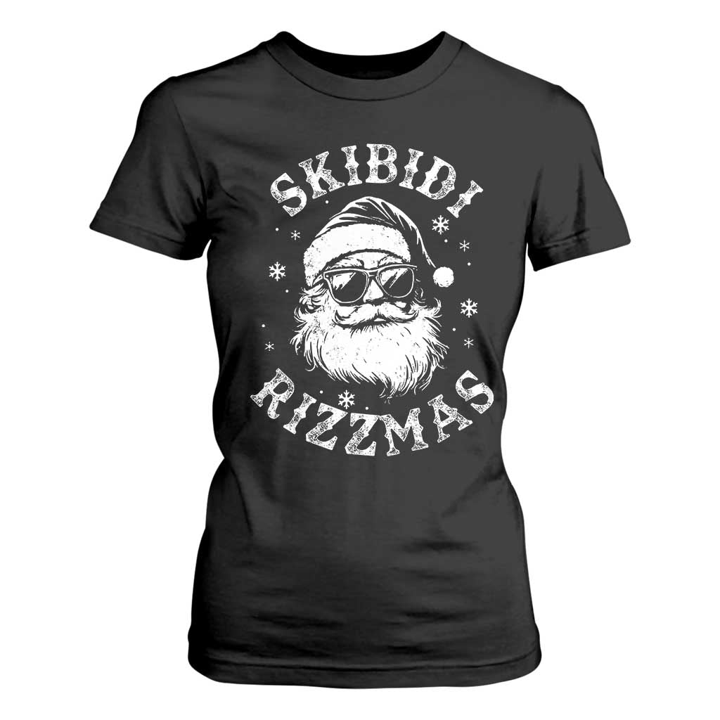 Funny Skibidi Rizzmas Christmas T Shirt For Women Vintage Sigmas Charisma Rizz Cool Santa TS11 Black Print Your Wear