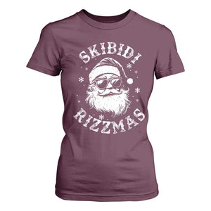 Funny Skibidi Rizzmas Christmas T Shirt For Women Vintage Sigmas Charisma Rizz Cool Santa TS11 Maroon Print Your Wear