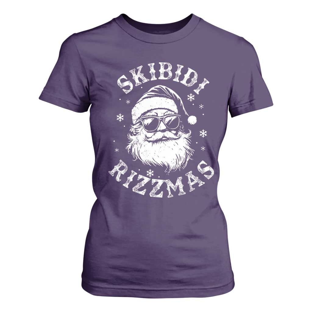 Funny Skibidi Rizzmas Christmas T Shirt For Women Vintage Sigmas Charisma Rizz Cool Santa TS11 Purple Print Your Wear