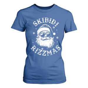 Funny Skibidi Rizzmas Christmas T Shirt For Women Vintage Sigmas Charisma Rizz Cool Santa TS11 Royal Blue Print Your Wear
