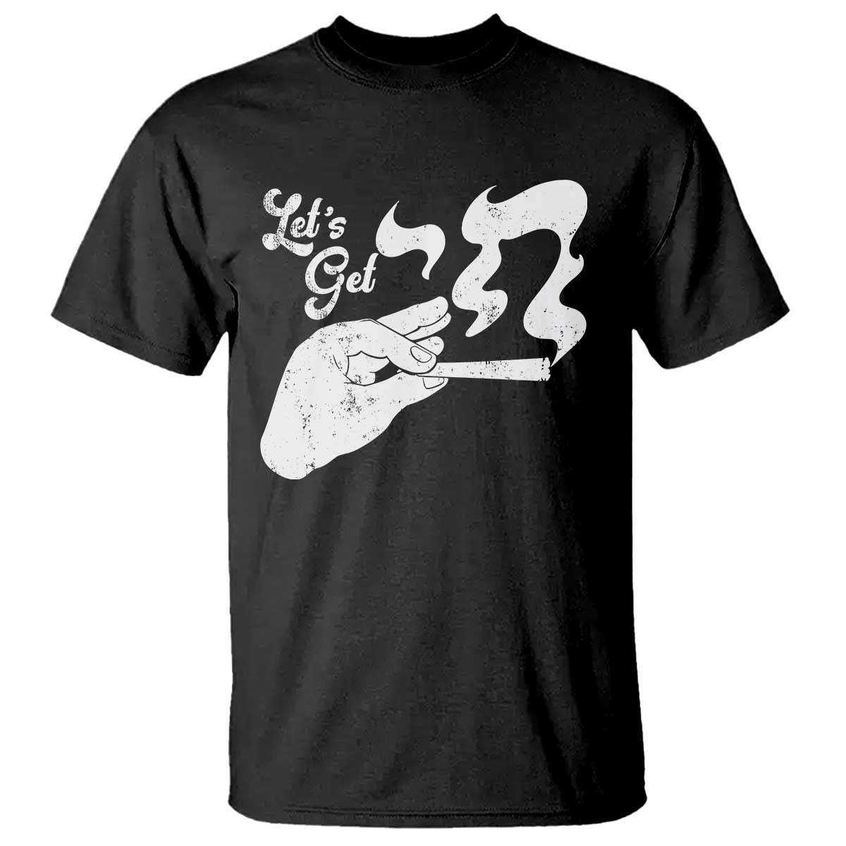 Funny Hebrew T Shirt Let's Get Chai Jewish Vintage Cigarette TS11 Black Print Your Wear