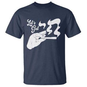 Funny Hebrew T Shirt Let's Get Chai Jewish Vintage Cigarette TS11 Navy Print Your Wear