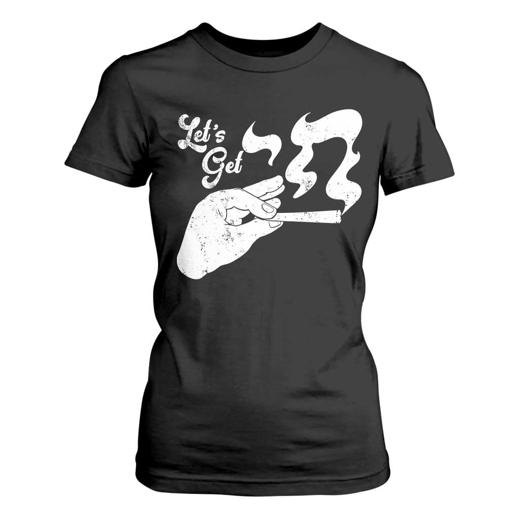 Funny Hebrew T Shirt For Women Let's Get Chai Jewish Vintage Cigarette TS11 Black Print Your Wear