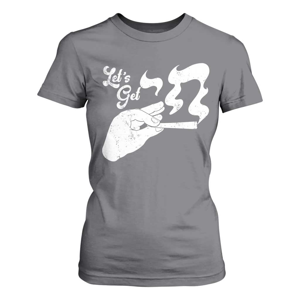 Funny Hebrew T Shirt For Women Let's Get Chai Jewish Vintage Cigarette TS11 Charcoal Print Your Wear