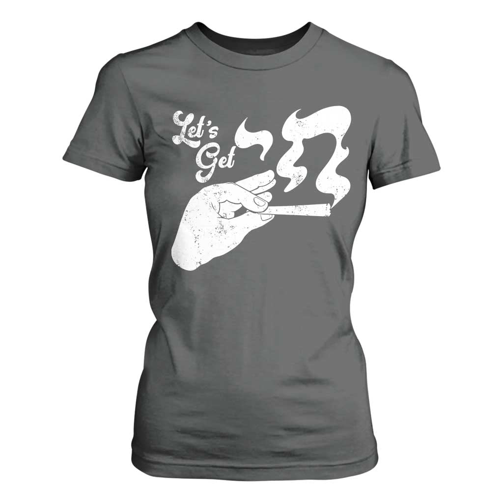 Funny Hebrew T Shirt For Women Let's Get Chai Jewish Vintage Cigarette TS11 Dark Heather Print Your Wear