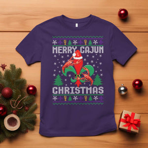 Merry Cajun Louisiana Christmas Santa Saint Symbol Crawfish T Shirt TS11 Purple Print Your Wear