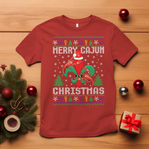Merry Cajun Louisiana Christmas Santa Saint Symbol Crawfish T Shirt TS11 Red Print Your Wear