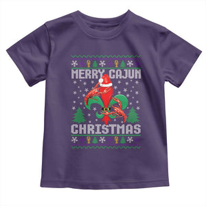 Merry Cajun Louisiana Christmas Santa Saint Symbol Crawfish Toddler T Shirt TS11 Purple Print Your Wear